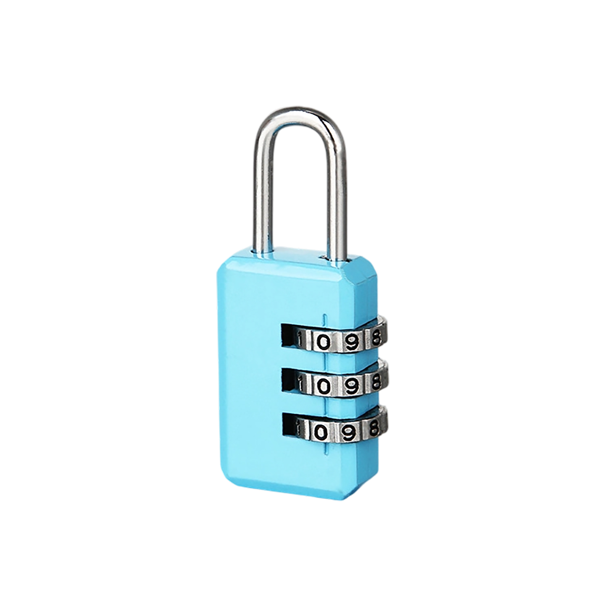 Three Digit Resettable Padlock Zinc Alloy Body Hardened Steel Shackle 3