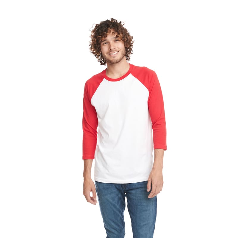 Next Level Apparel Unisex CVC 3/4 Sleeve Raglan Baseball T-Shirt 8