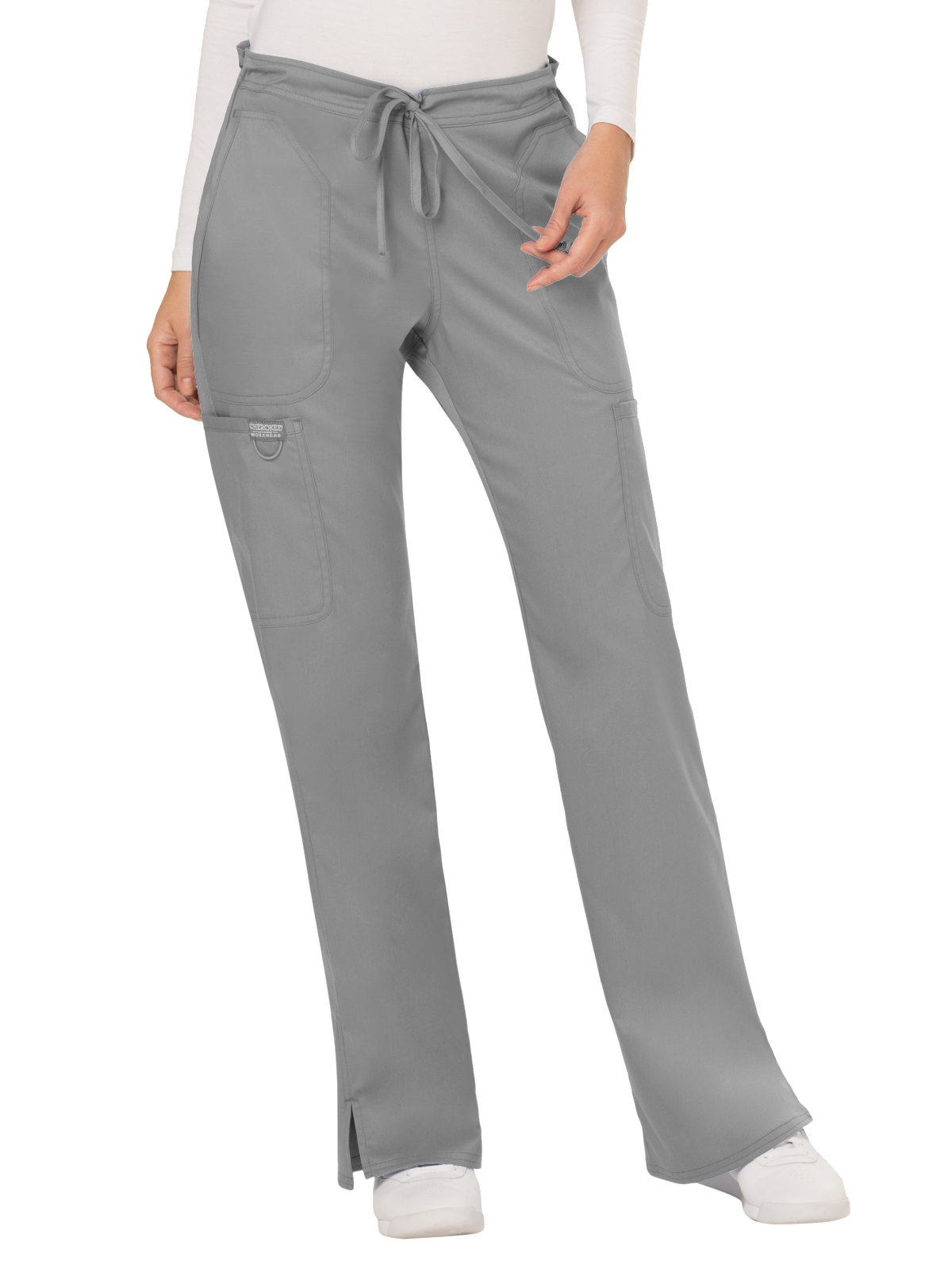 Cherokee - Workwear Revolution - Women's 5-Pocket Mid Rise Drawstring Pant 32