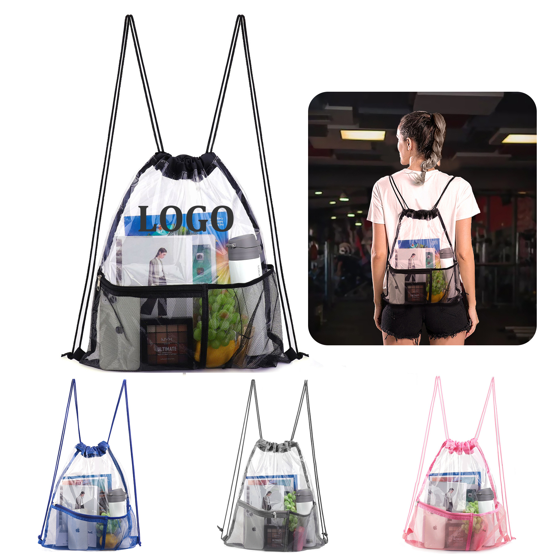 Clear Drawstring Backpack 5