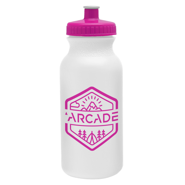 Circuit 20oz Bike Bottle - White w/Push-Pull Lid 12