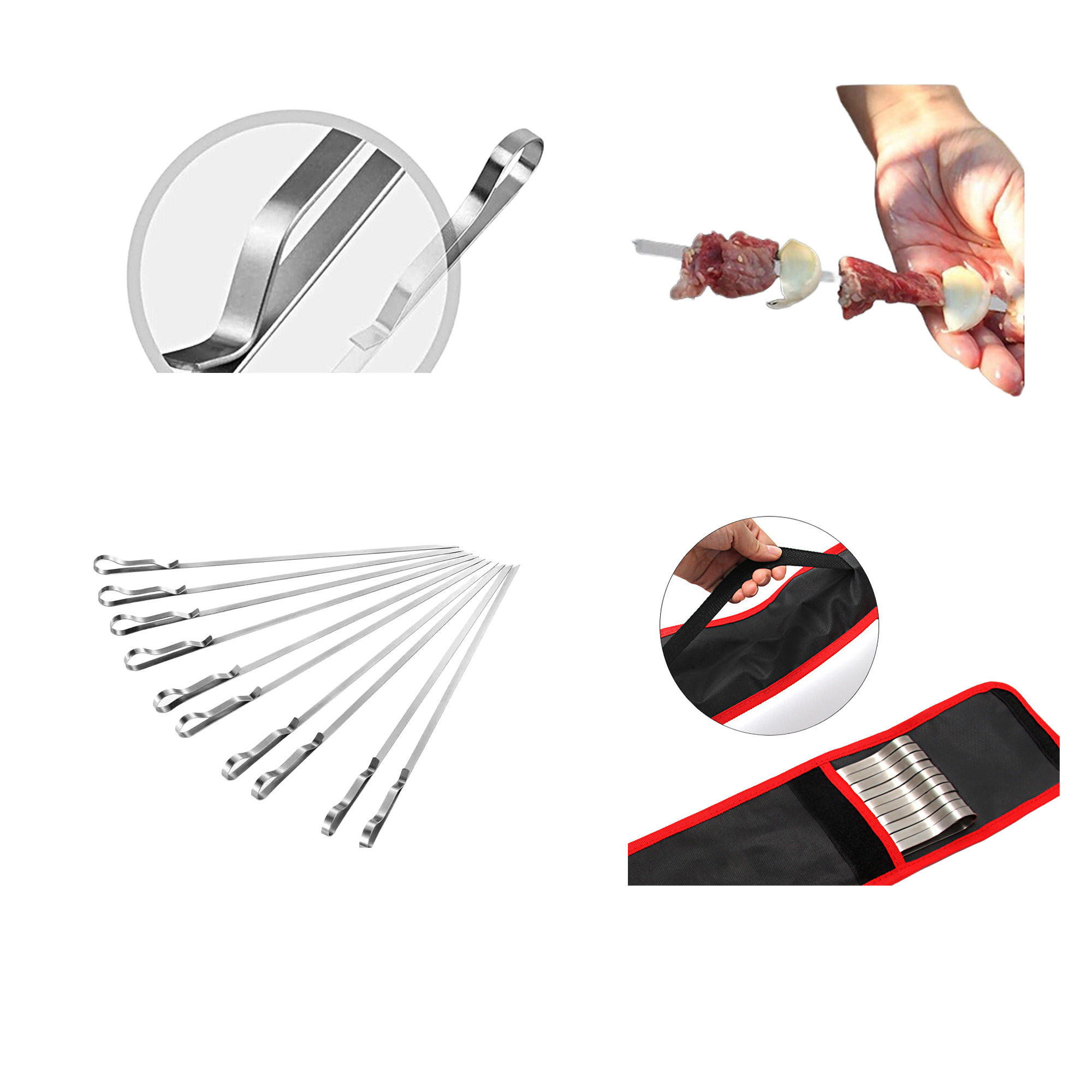 Stainless Steel Grilling Barbecue Skewers 3