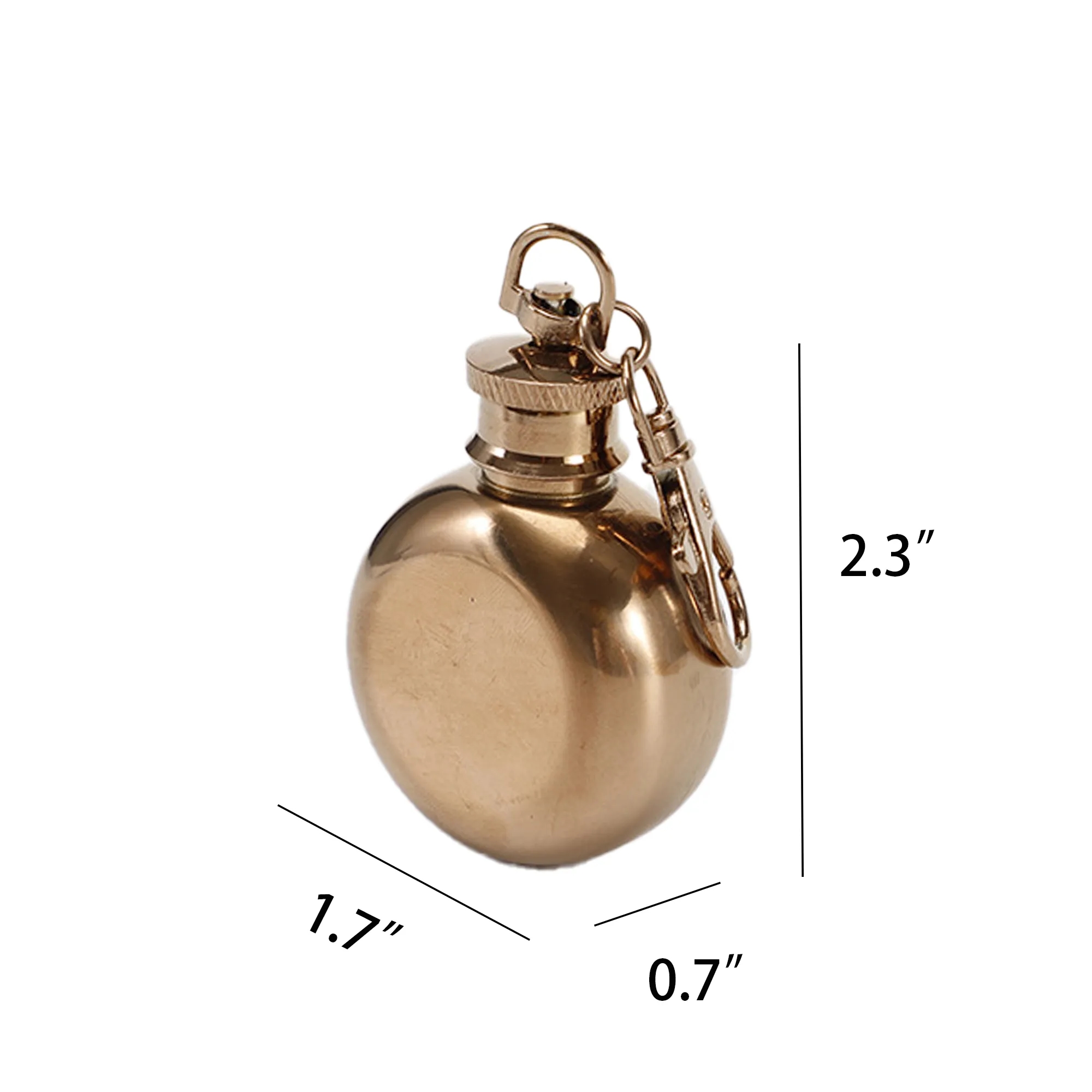 1oz Mini 304 Stainless Steel Round Flask 2