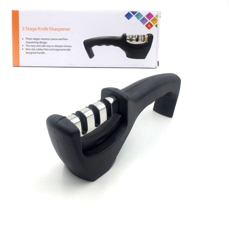 3-Stage Knife Sharpener W/ Cut Resistant Glove 5