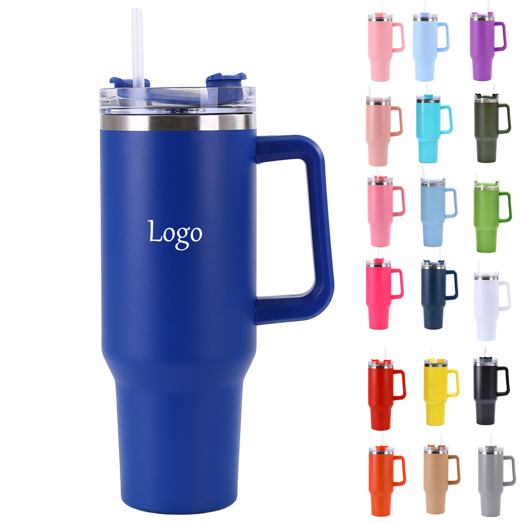 40oz Insulated Cup with Straw 4