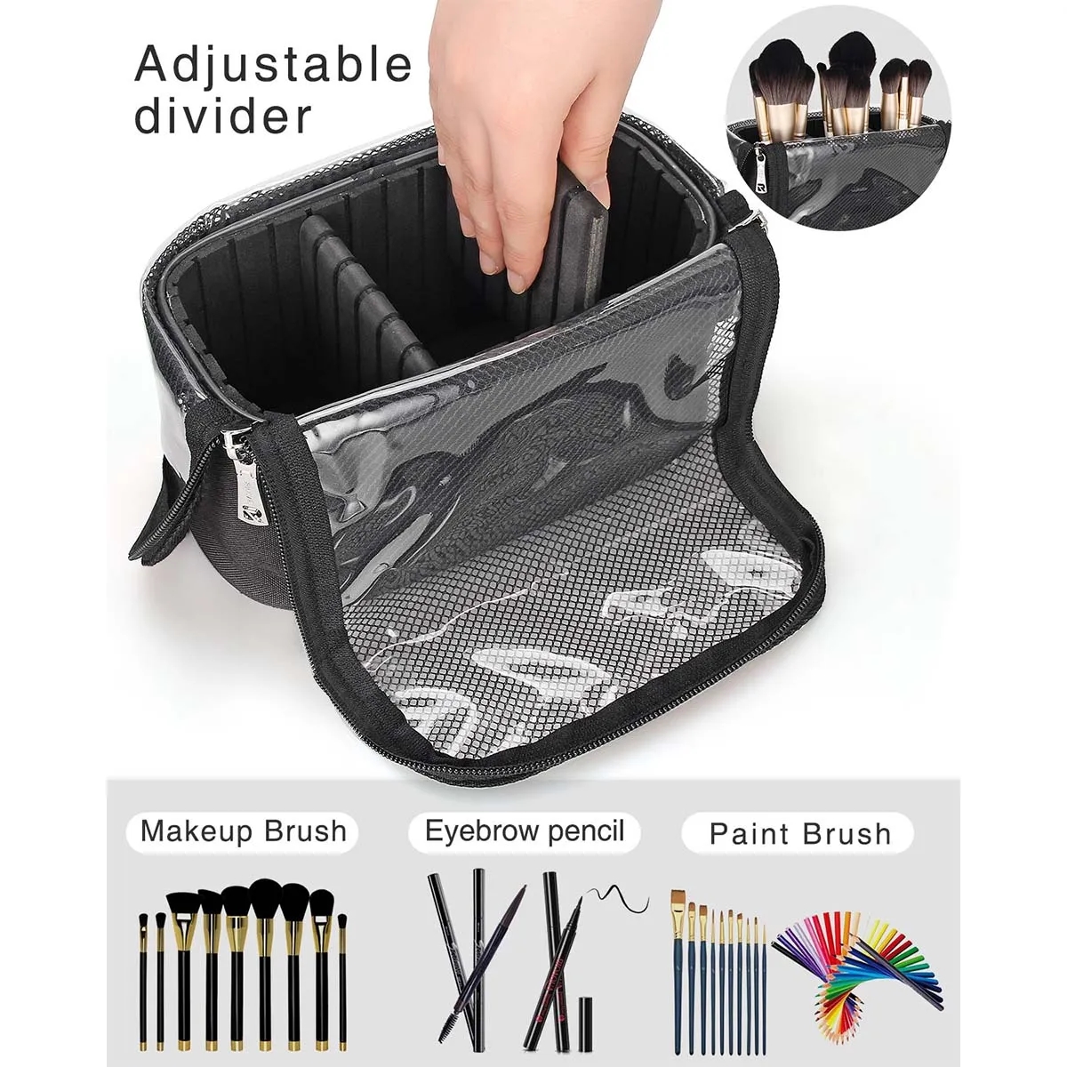 Large Capacity Portable Stand-Up Makeup Brush holder 3
