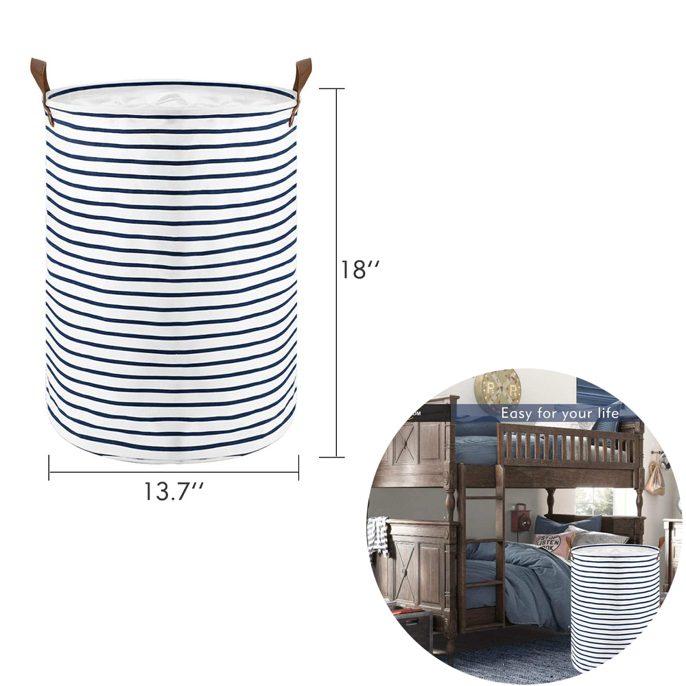 Drawstring Clothes Hamper Storage Basket 2