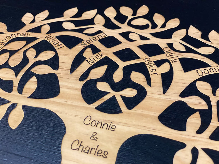 Large Family Tree Lazy Susan 14