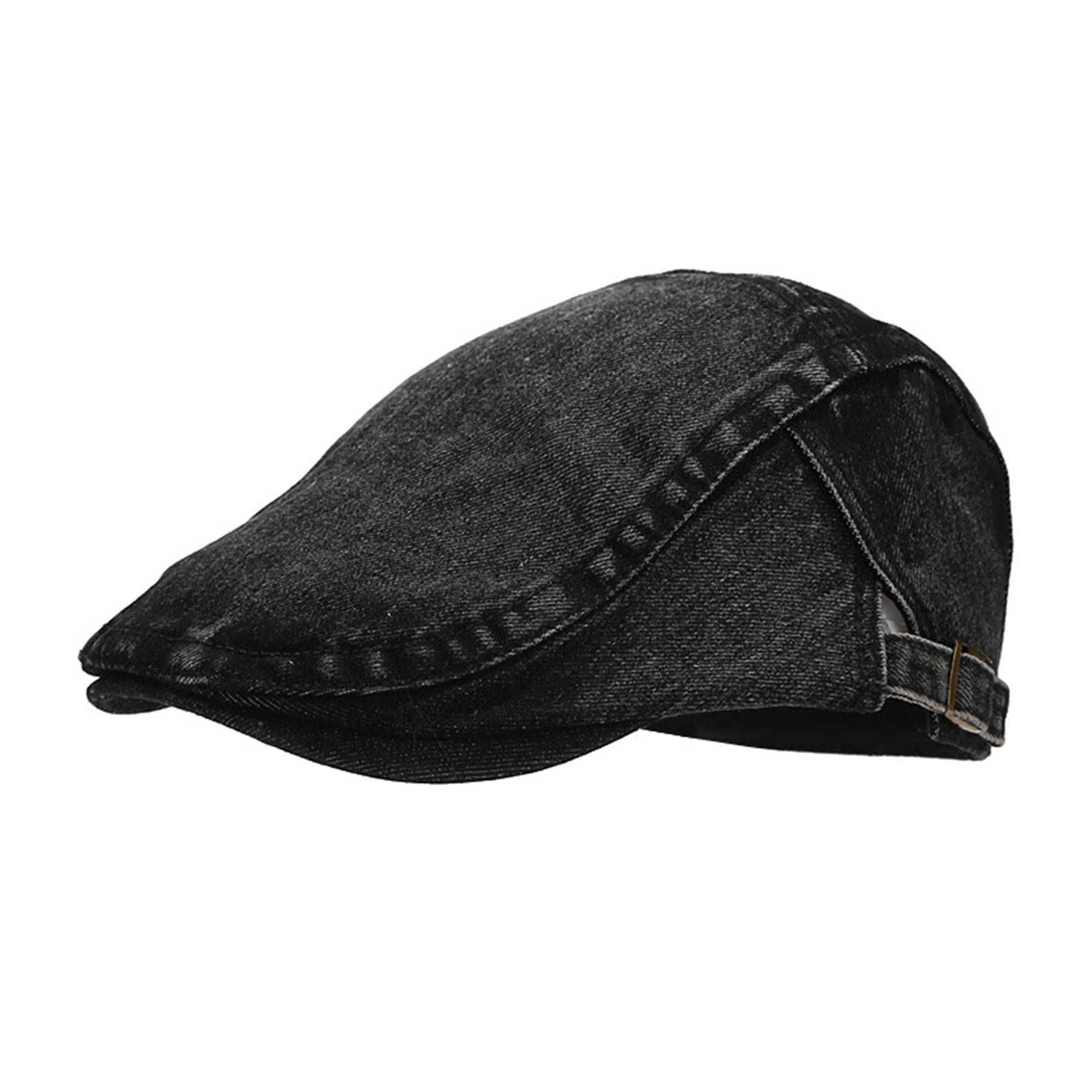 Cotton Simple denim peaked cap 4