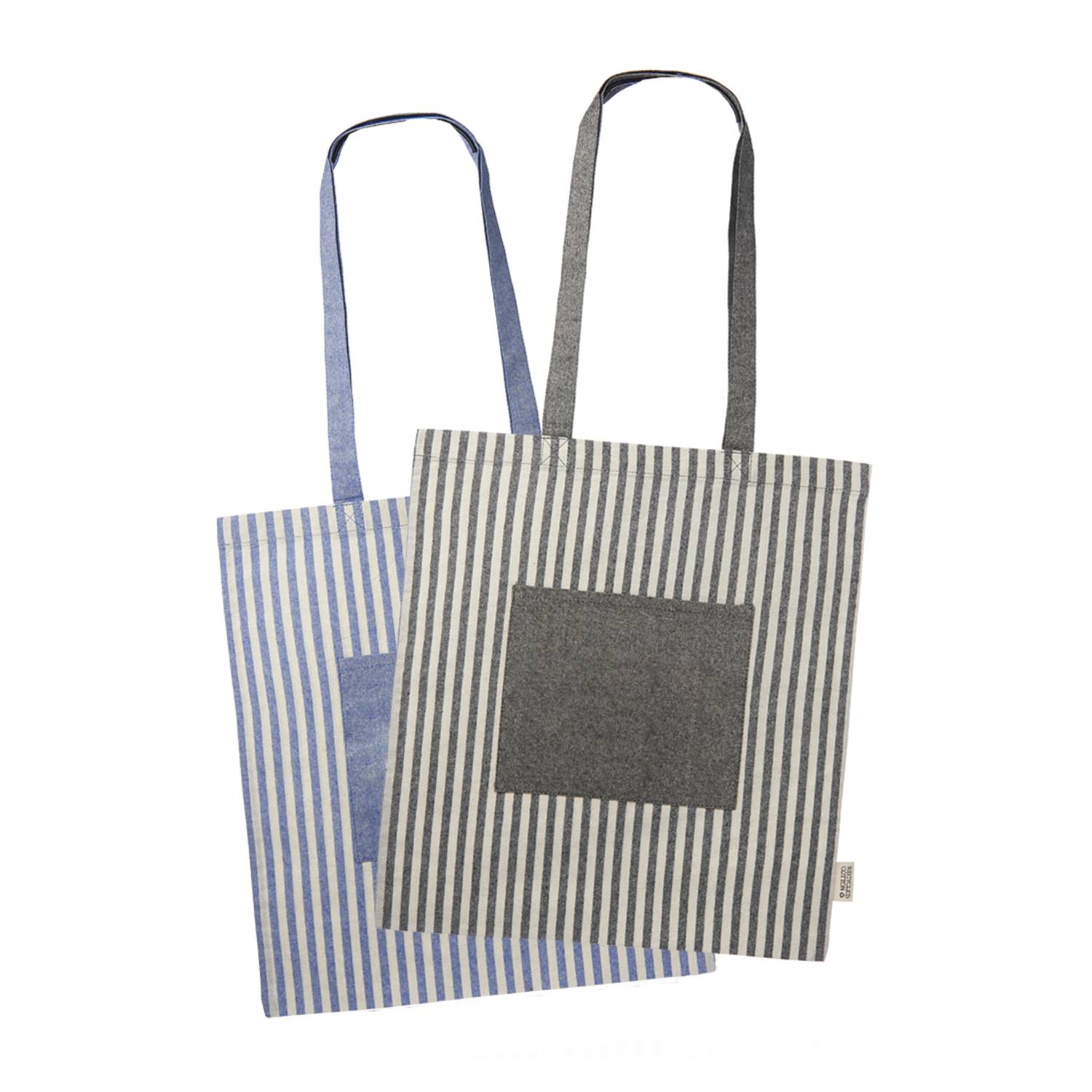 Eco-friendly Cotton Striped Tote Bag, custom tote bag with logo imprint 3