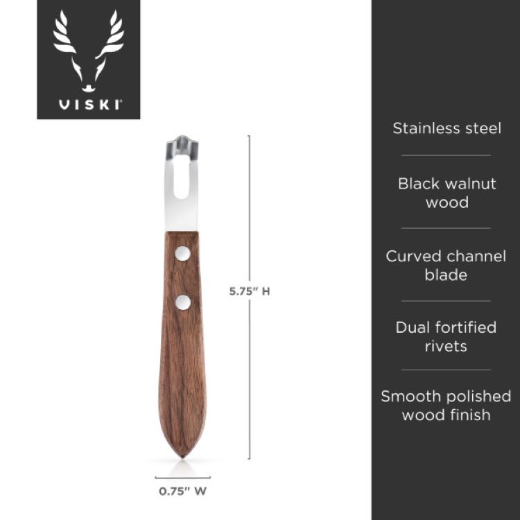 Viski® Walnut Channel Knife 3