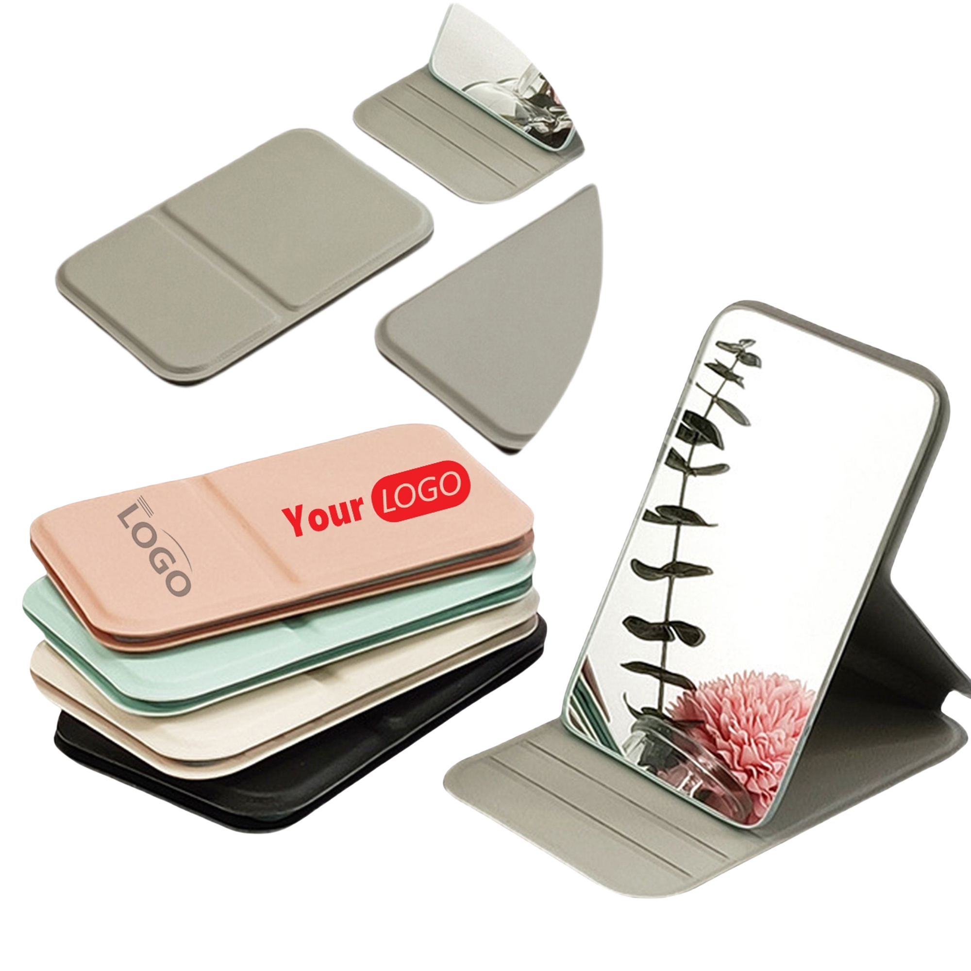 Stainless Steel Ultrathin Folding Makeup Mirror MOQ50 1