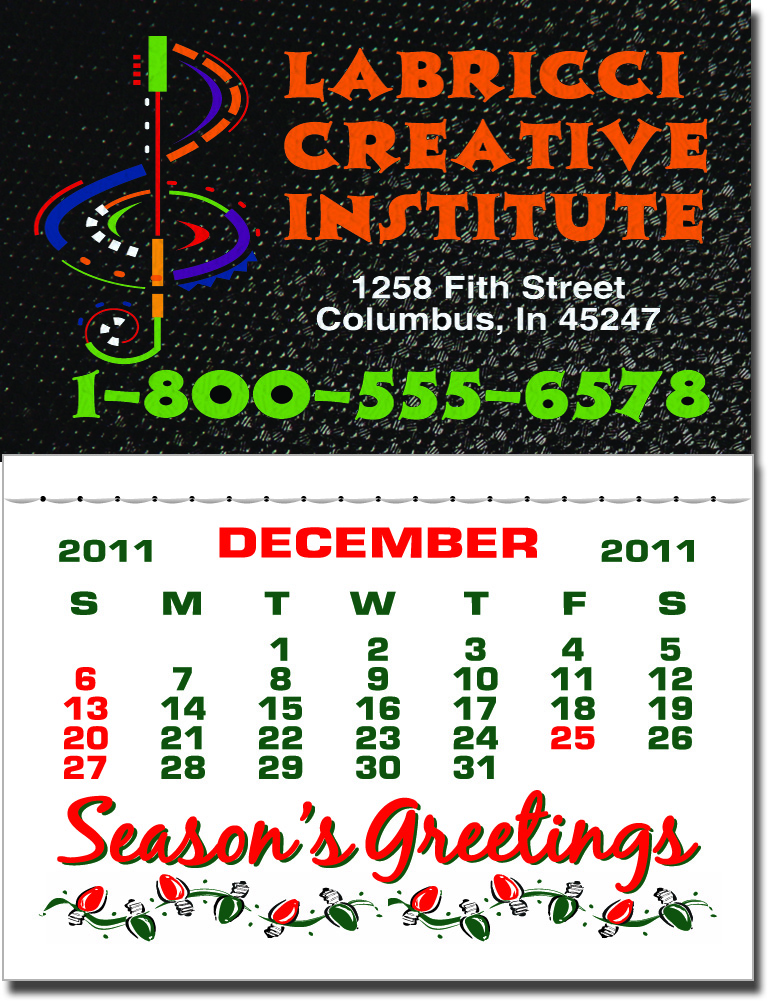 Kwik Stik 13-Month 6 Mil Smooth White Vinyl Petite Calendar 2