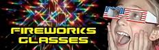 Fireworks Glasses - American Flag #1 - Stock Imprint 2