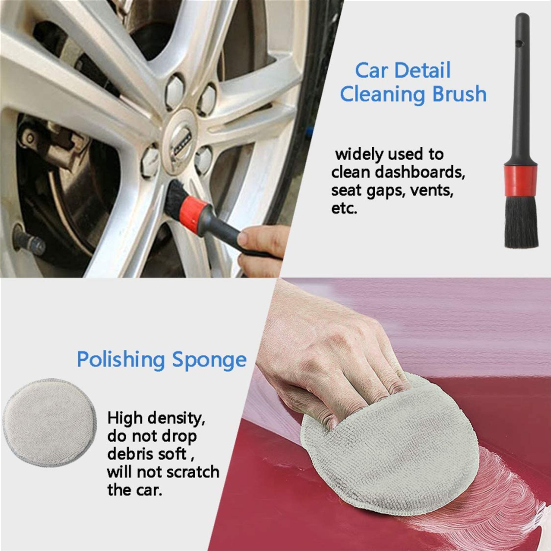 Microfiber Car Cleaning Tools Set 3
