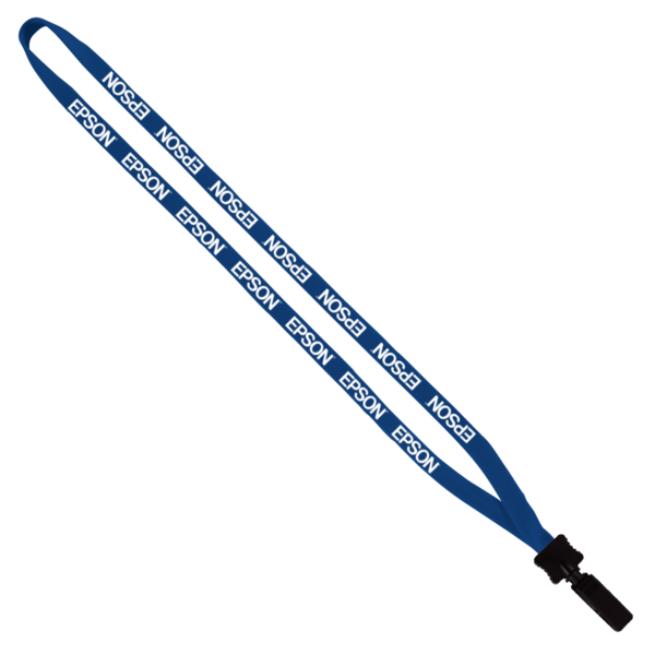 1/2" Cotton Lanyard with Plastic Clamshell & Bulldog Clip 31