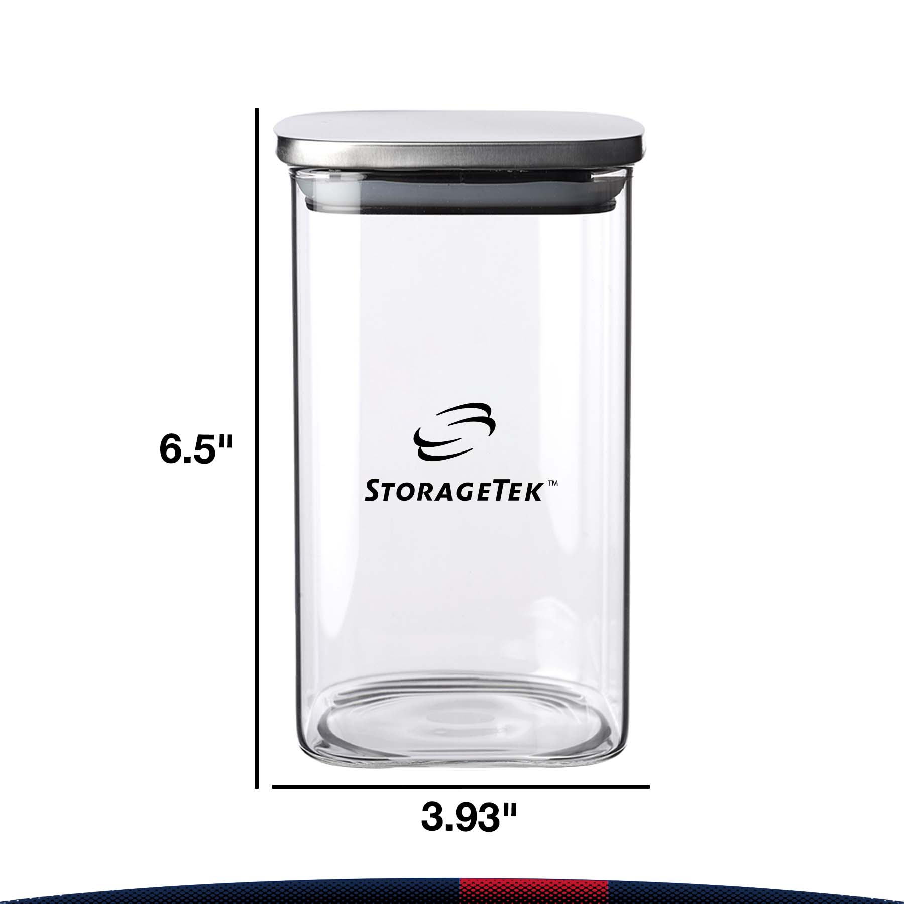 40 oz. Aomit Square Storage Jars 5