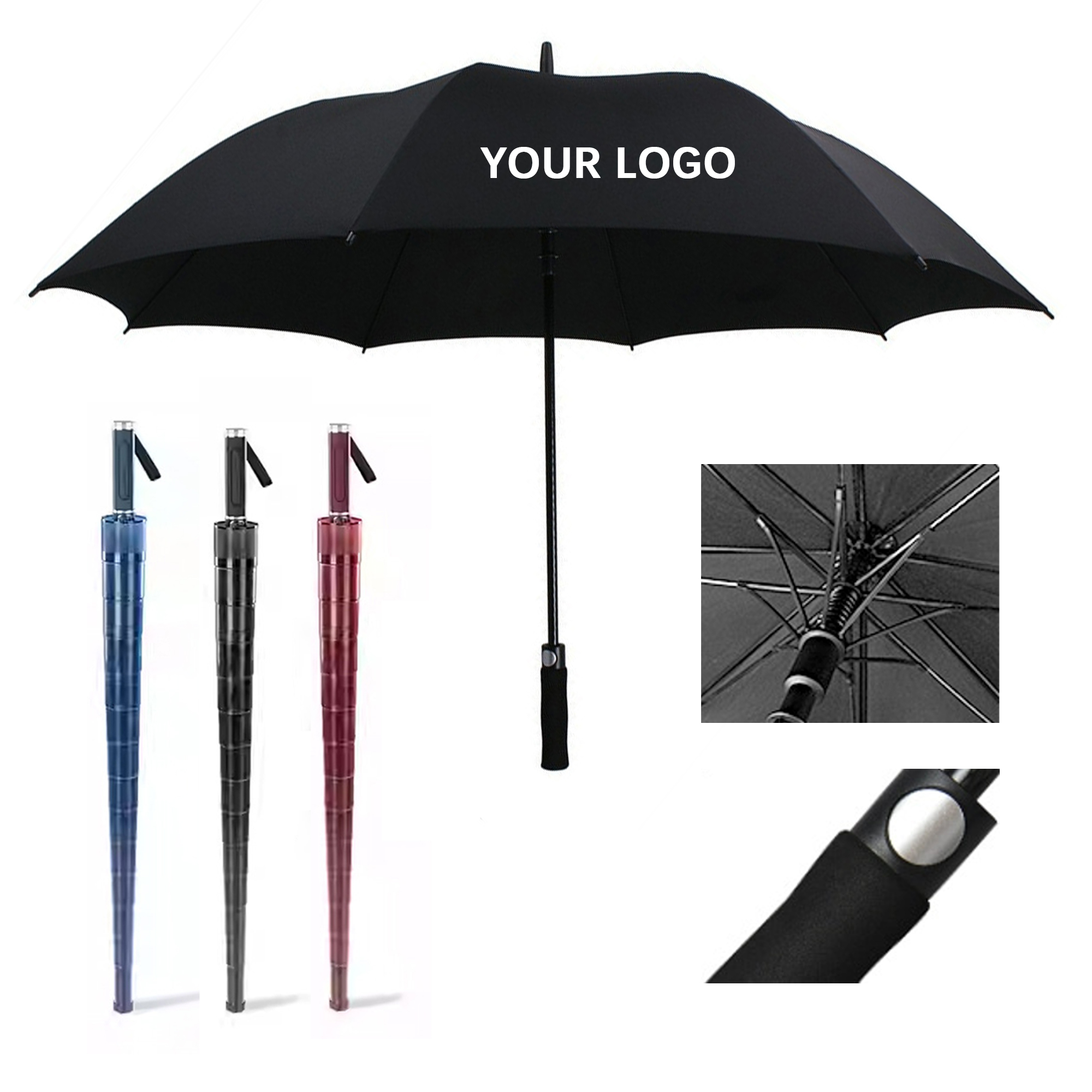 59" Arc Auto Open Straight Golf Umbrella 2