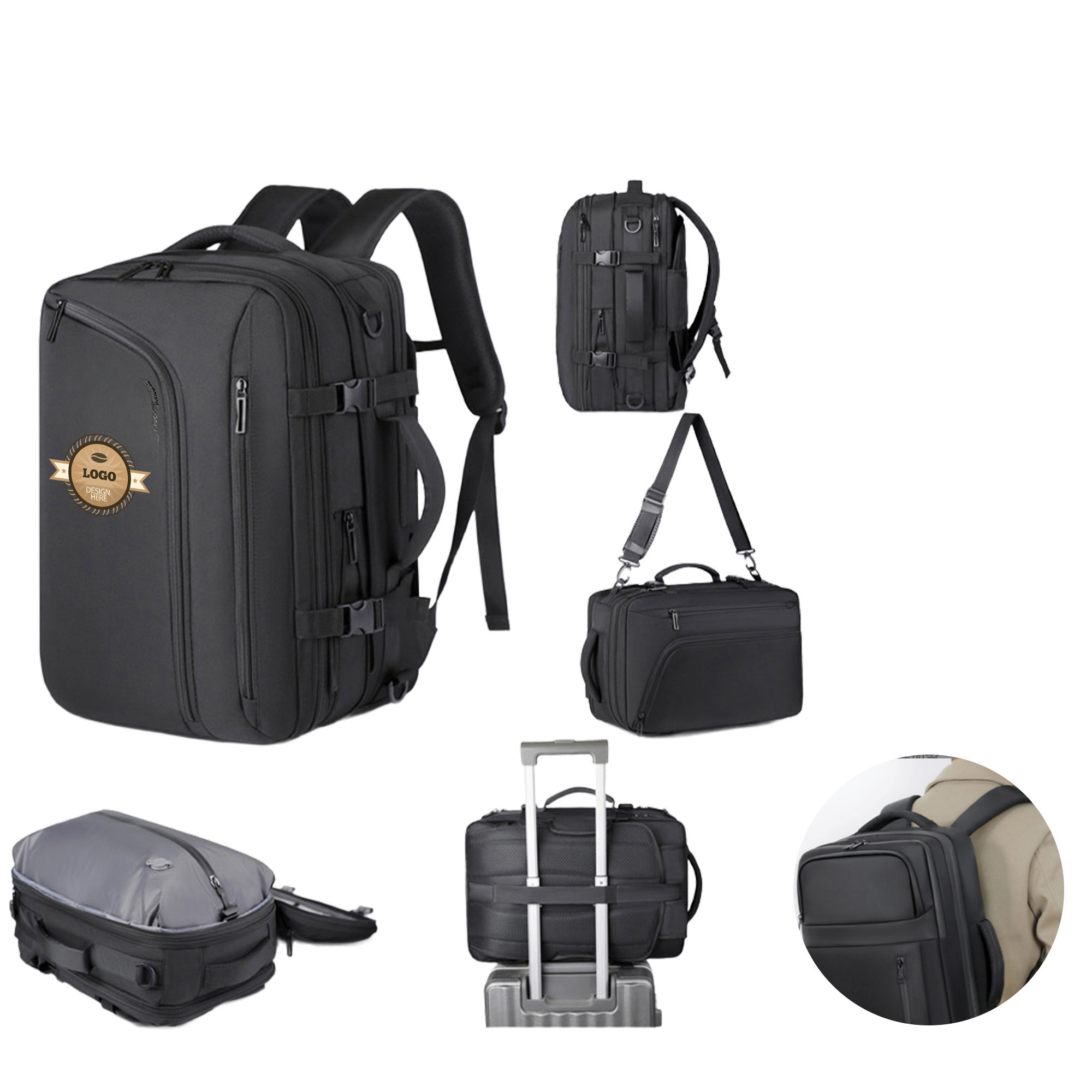 MOQ 30 Vacuum Shockproof Laptop Backpack with Custom Logo 3