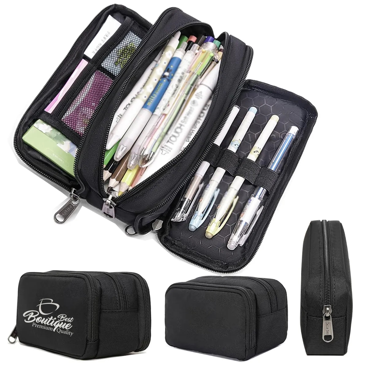Custom Large Capacity Stationery Multifunctional Pen Bag 4