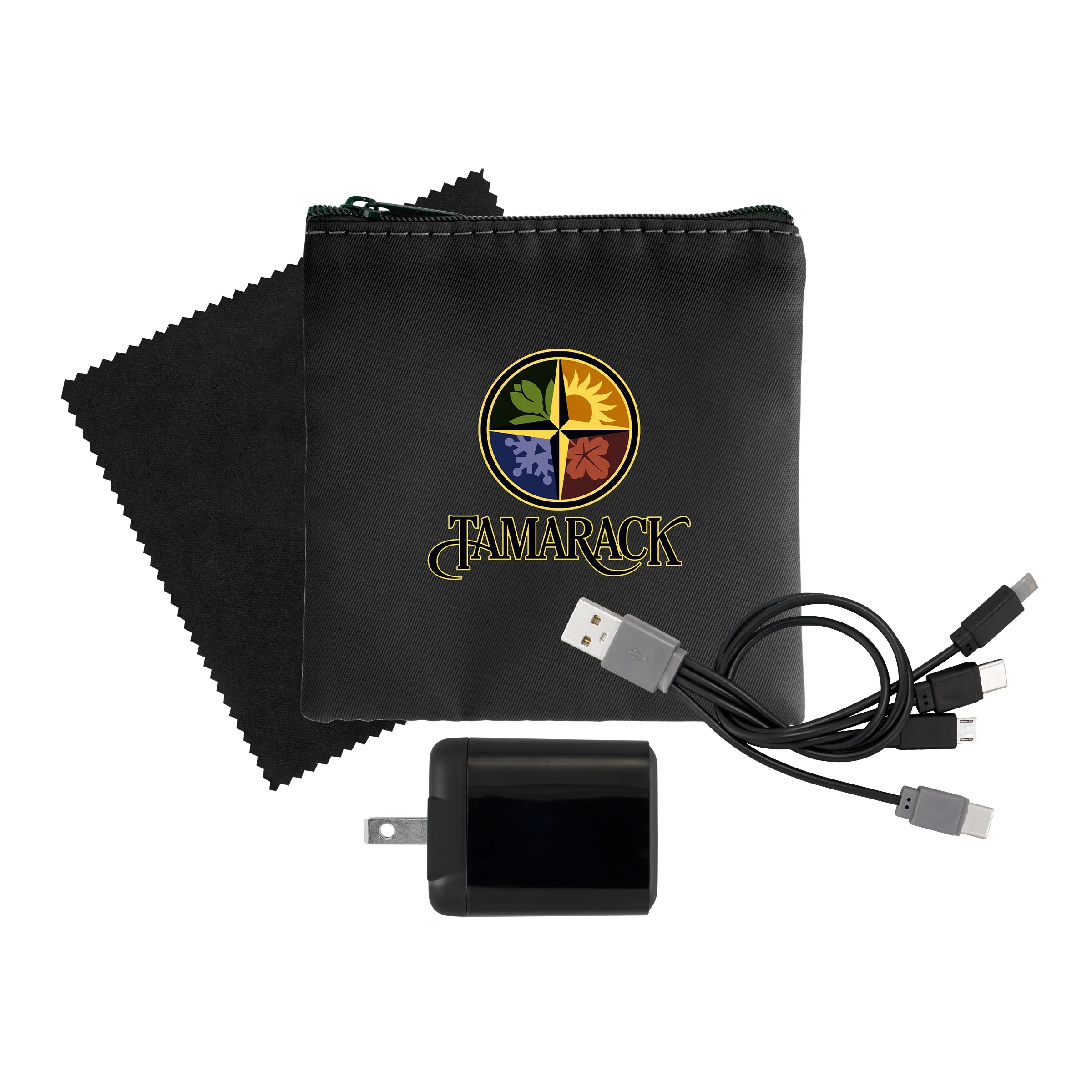 RPET Fast Charger, Cable & Cloth Kit 2
