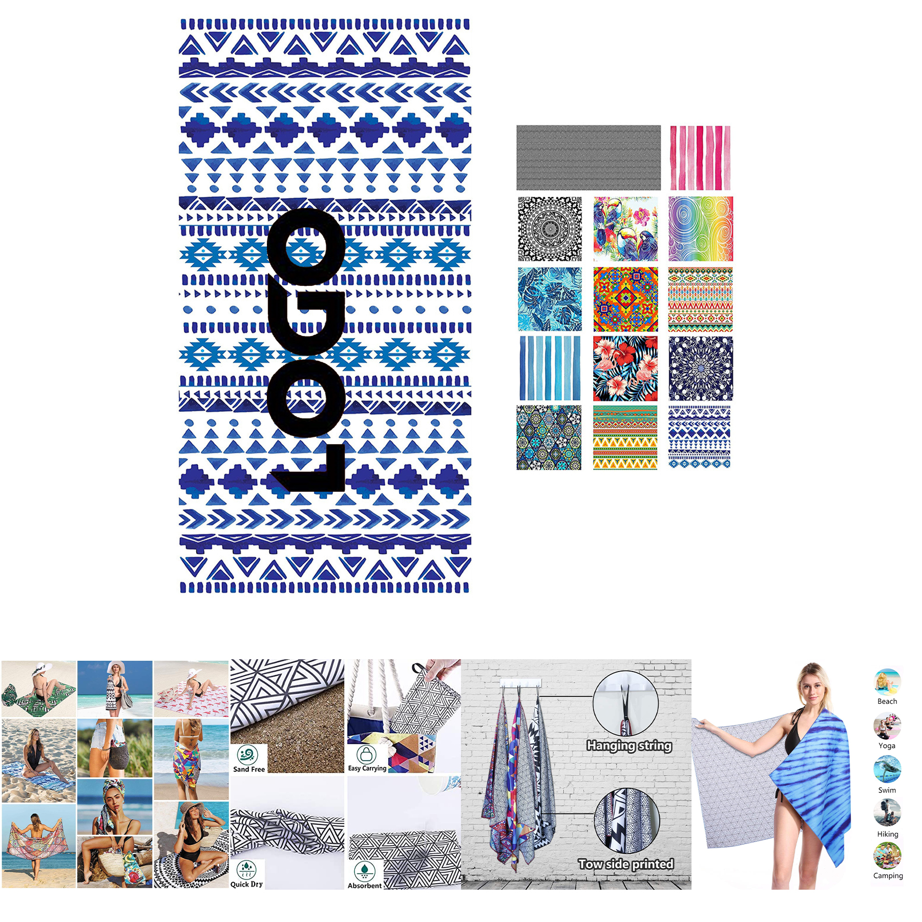 Microfiber Pool Sandproof Beach Towel 2
