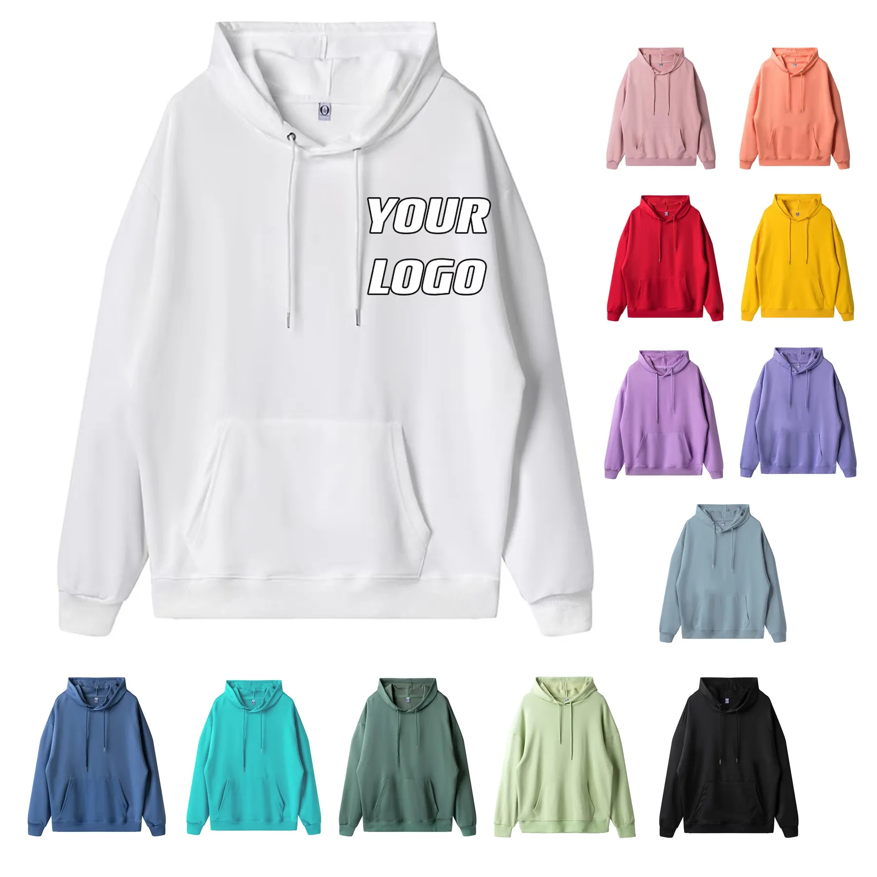Custom Advertising Long-Sleeve Hoodie Tops Fashion Pullover 6