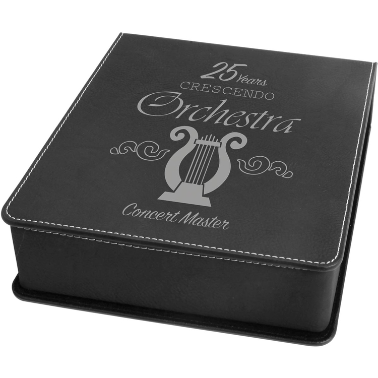 Black/Silver Leatherette 3-Piece Wine Tool Set