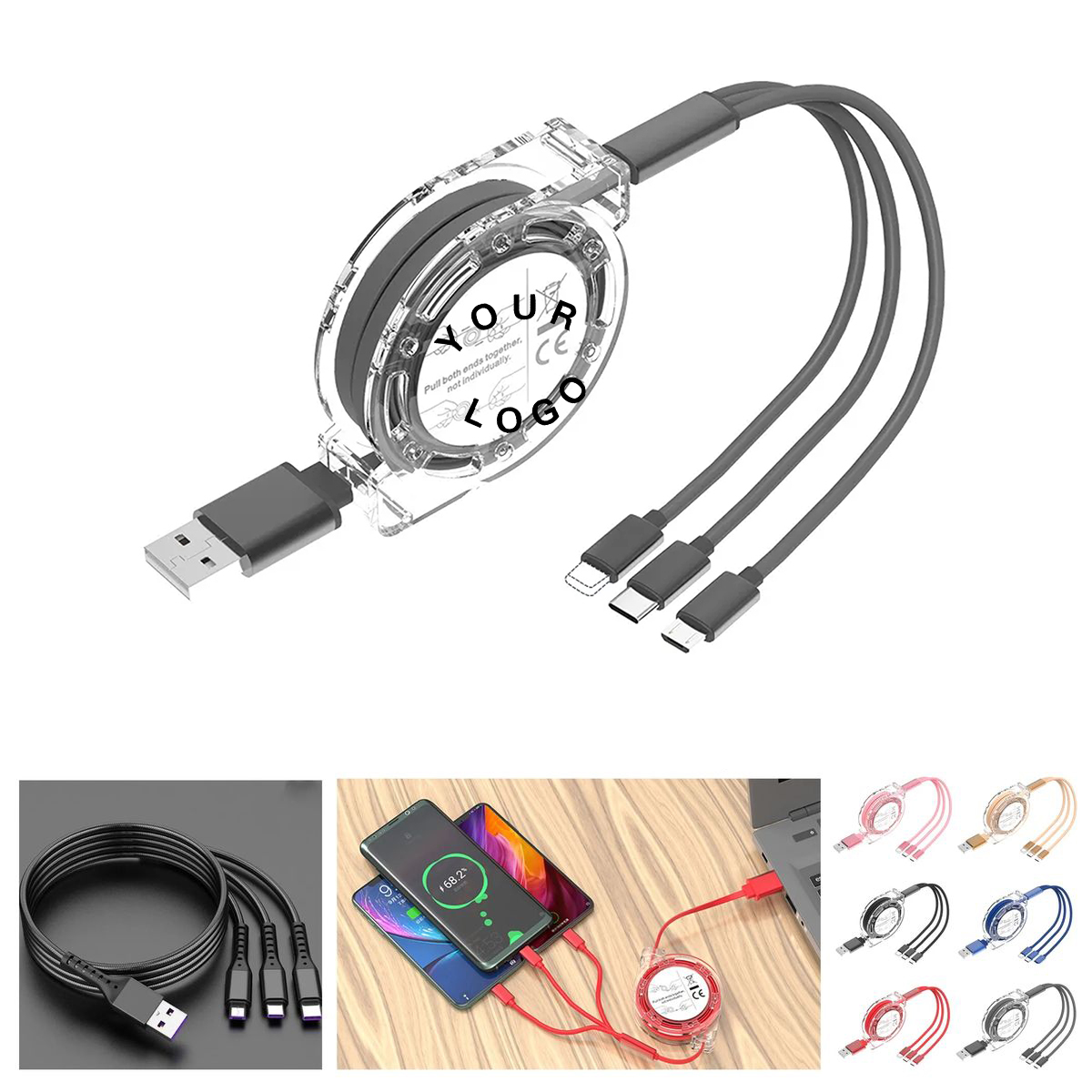 Compact 3 in 1 Charging Cable For Travel Use 9
