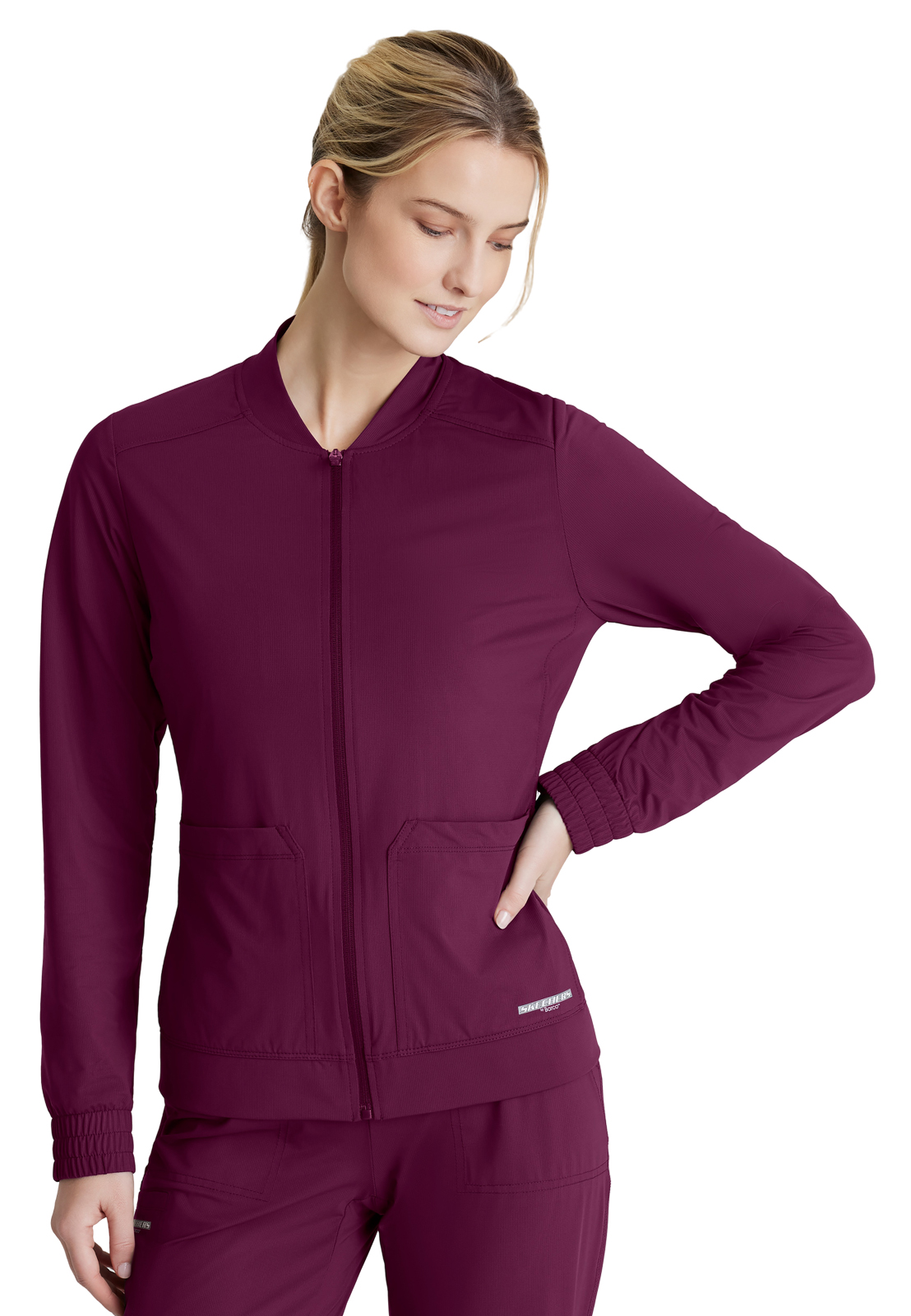 Skechers Slip-Ins - Women's Three-Pocket Zip-Up Contour Warm-Up Scrub Jacket 5