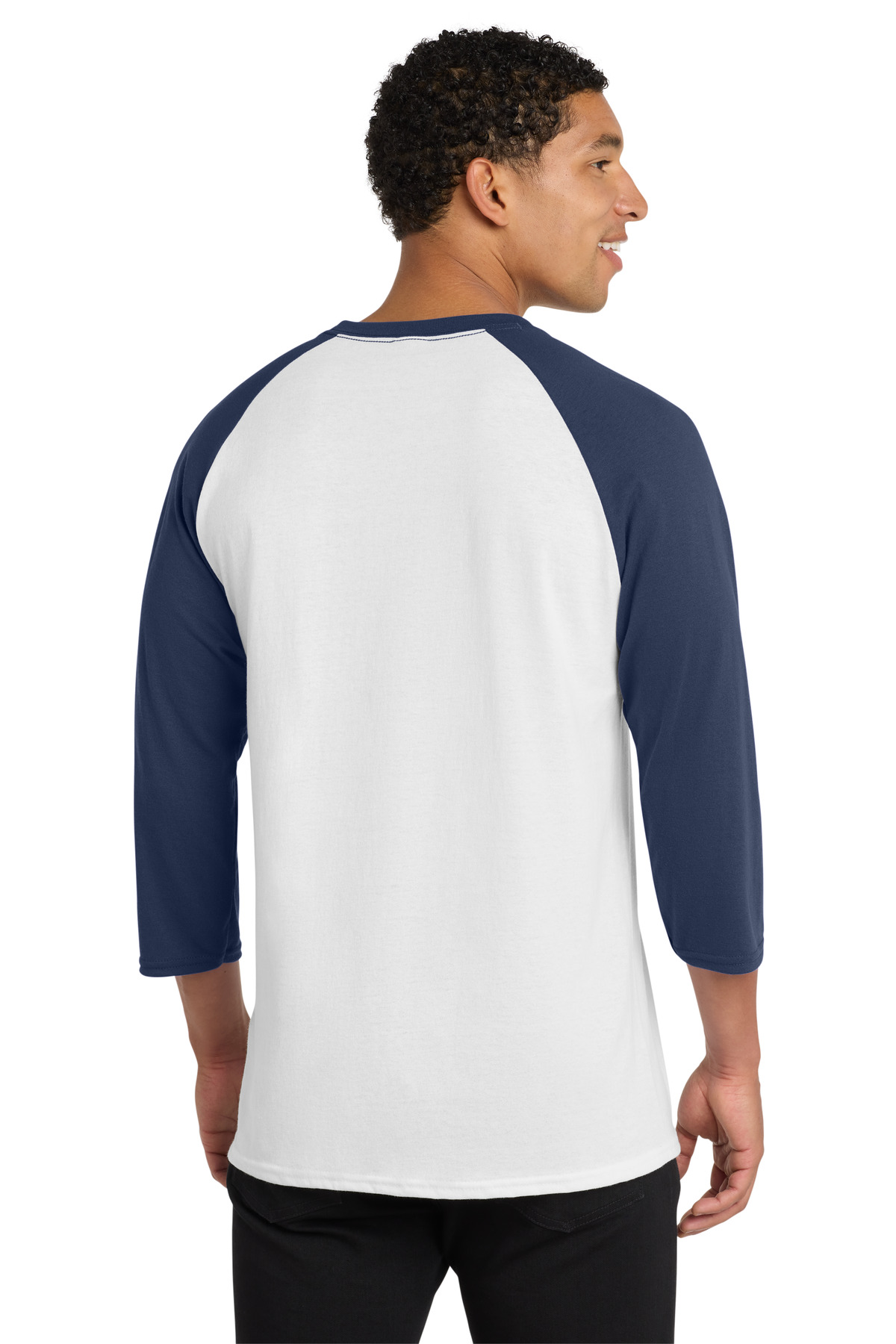 Port & Co Core Blend 3/4-Sleeve Raglan Tee. PC55RS 16
