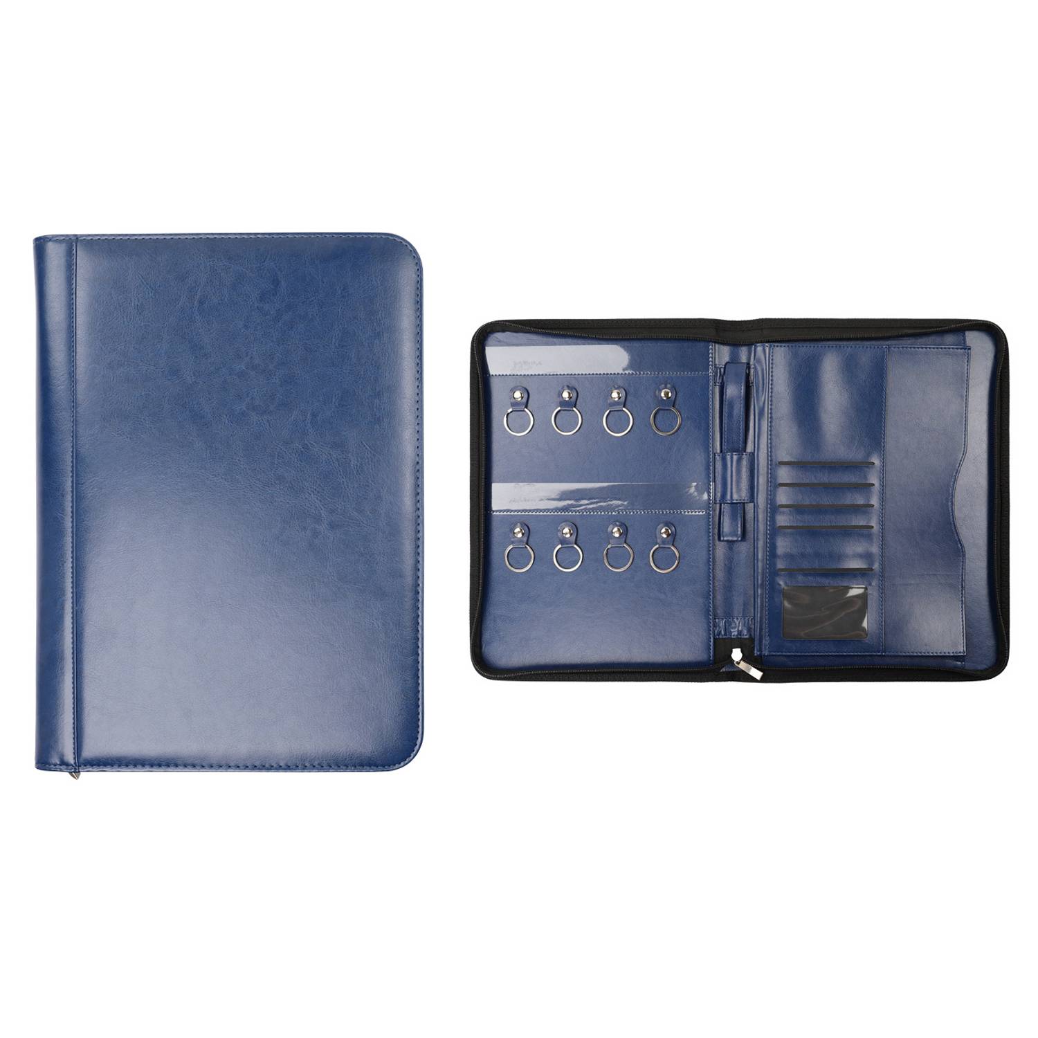 Portable Business PU Leather Key Binder Organizer 5