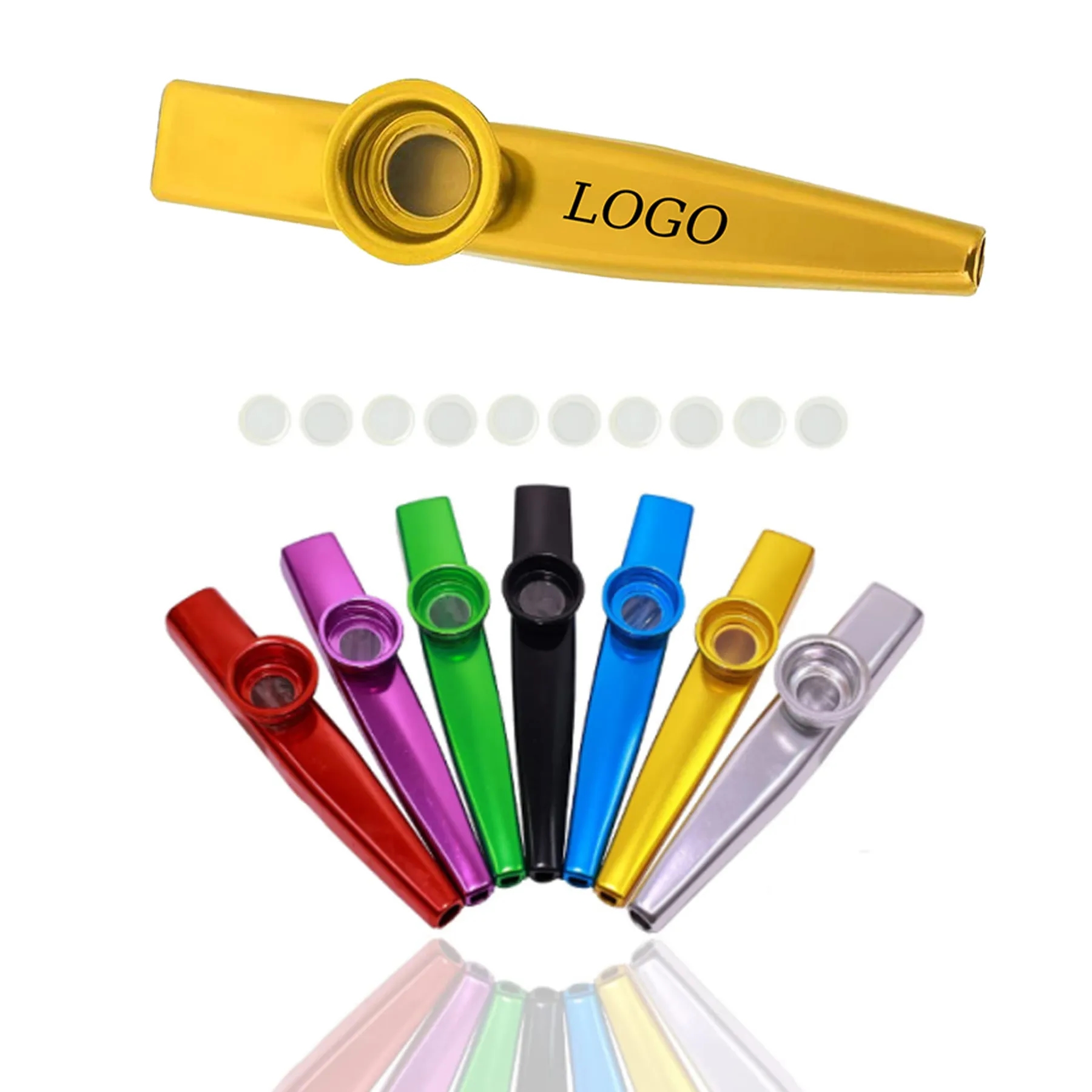 Multi-colored Metal Kazoo Percussion Accompaniment 1