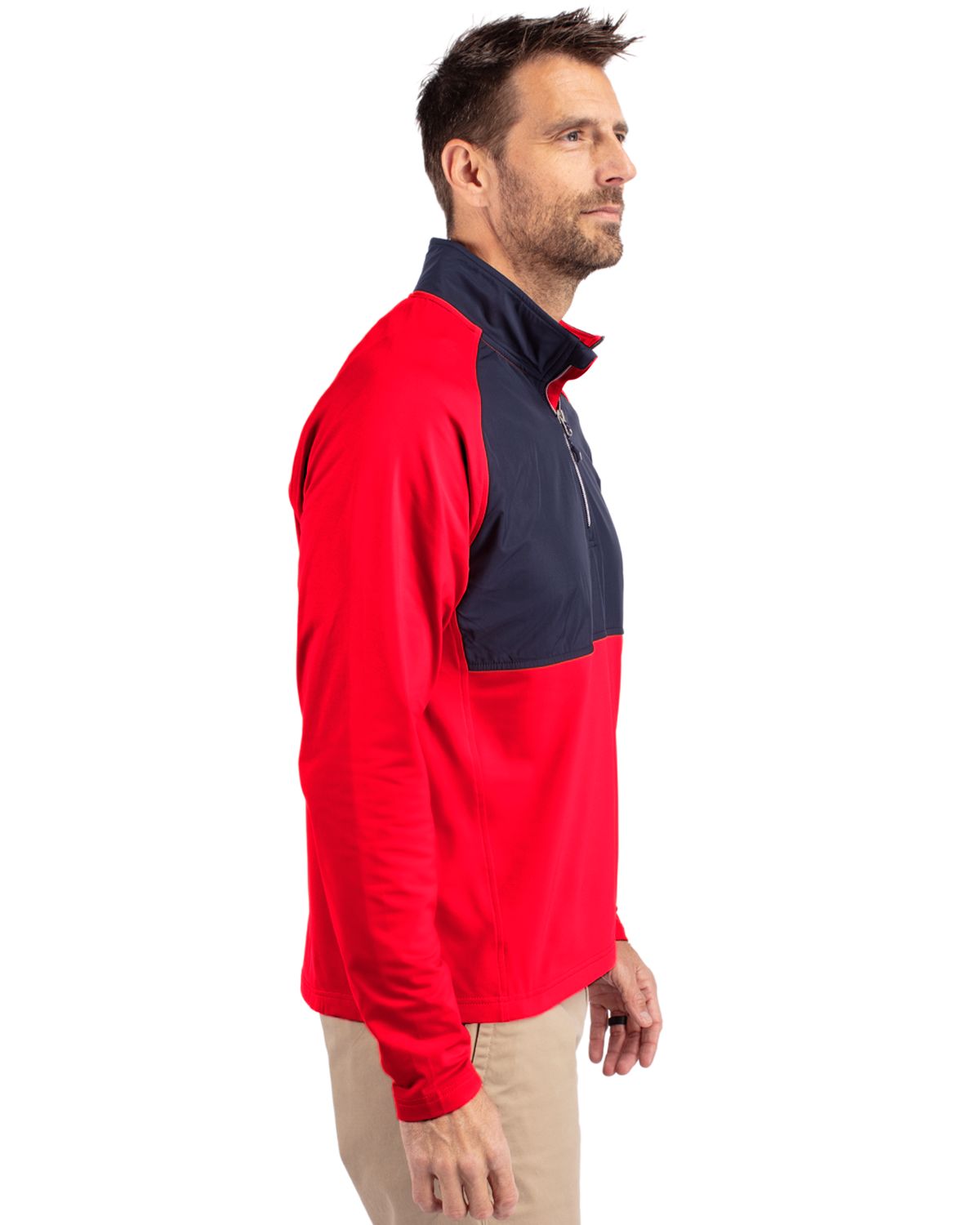 Cutter & Buck Adapt Eco Knit Hybrid Recycled Mens Quarter Zip 74
