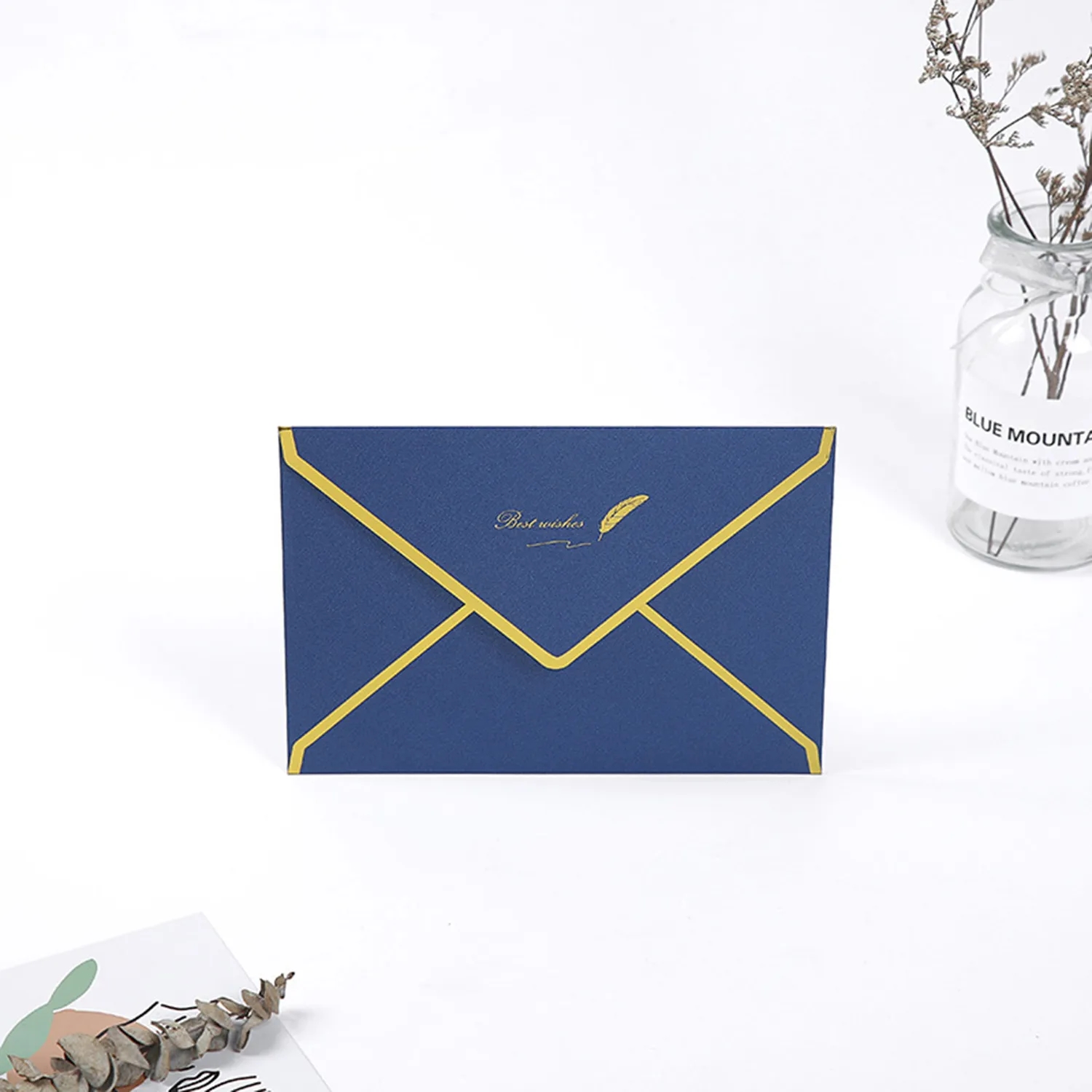 Pearlescent Paper Gold Edge Invitation Letter 4