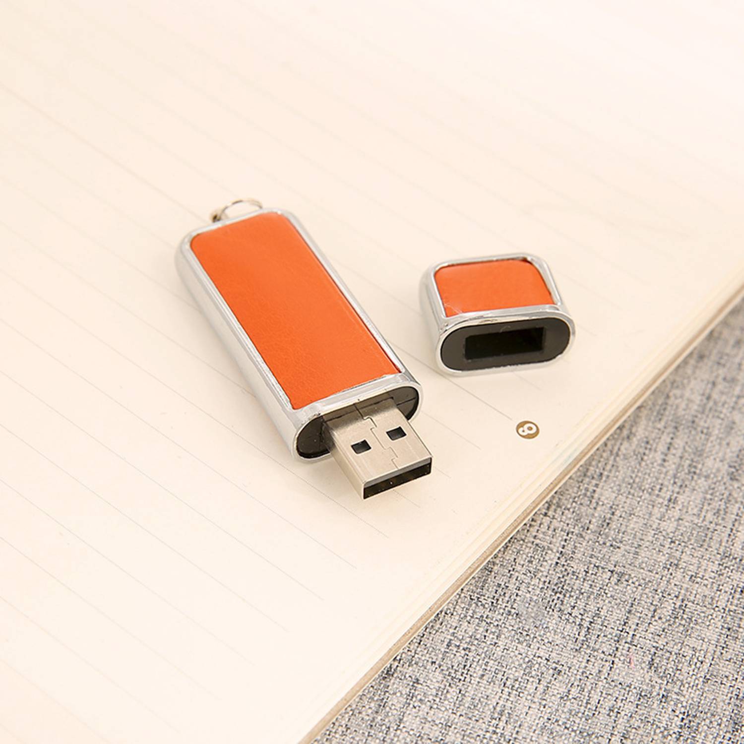 Simple gift box set diary key chain+pen+USB flash drive 3