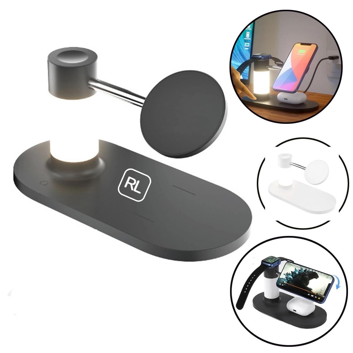 Universal Compatible 3 in 1 Fast Wireless Charging Stand QI 2