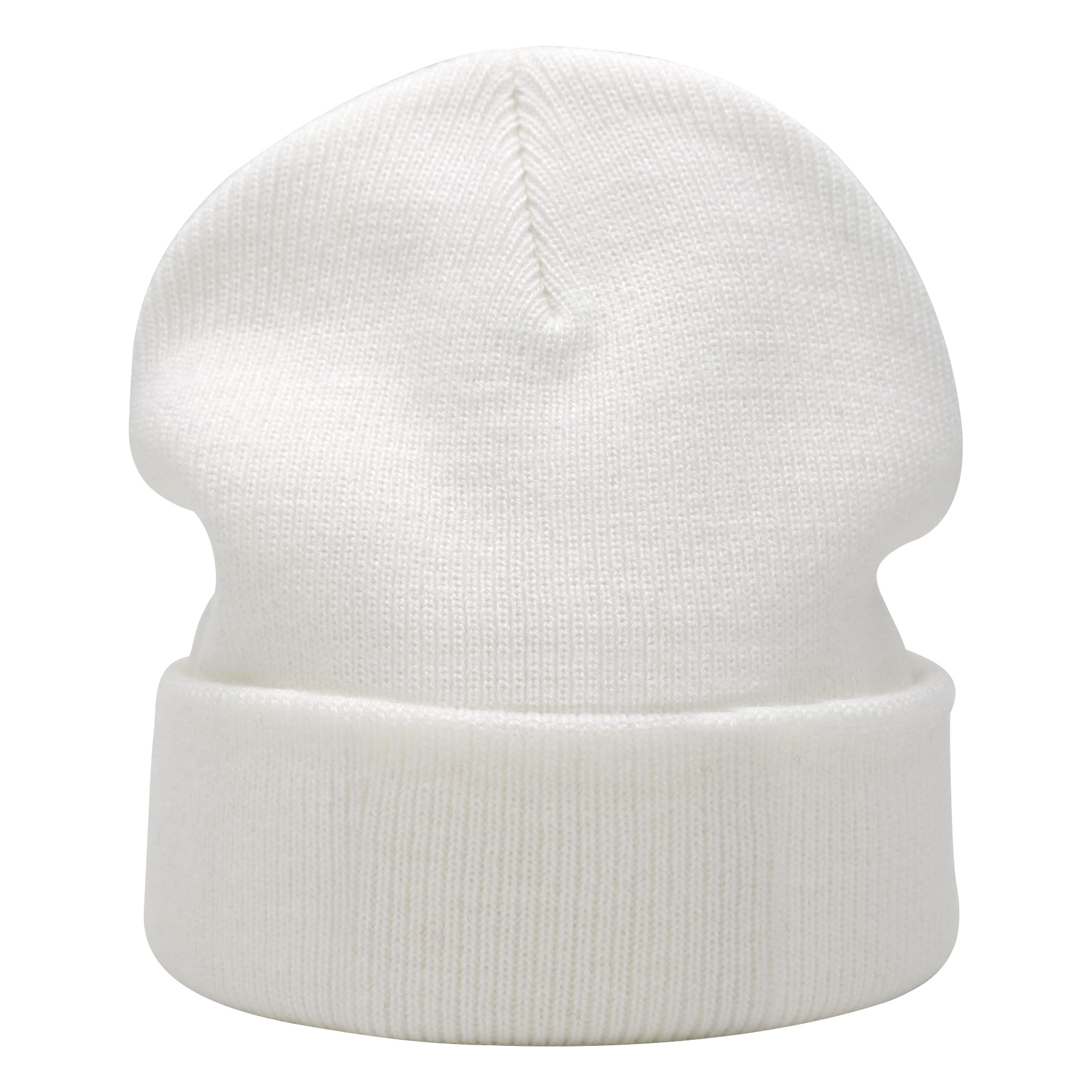 Embroidery Curled Solid Classic Beanie Knitted Cap 12
