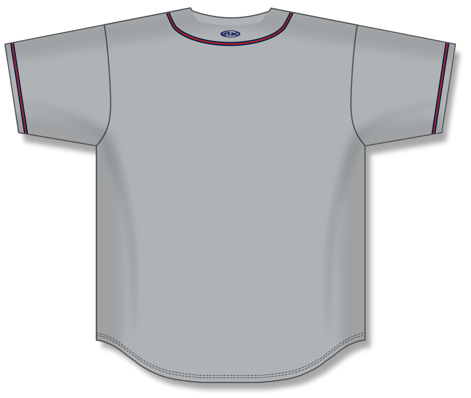 Full Button Baseball Jerseys BA5500-ATL-G01 6
