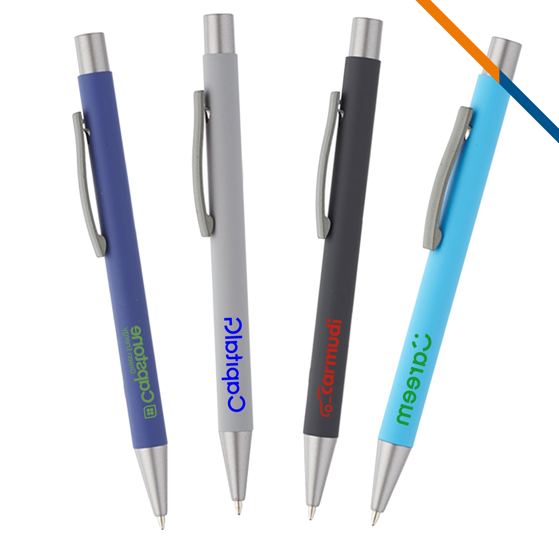 Flux Rubber Coated Metal Ballpoint Pens 2
