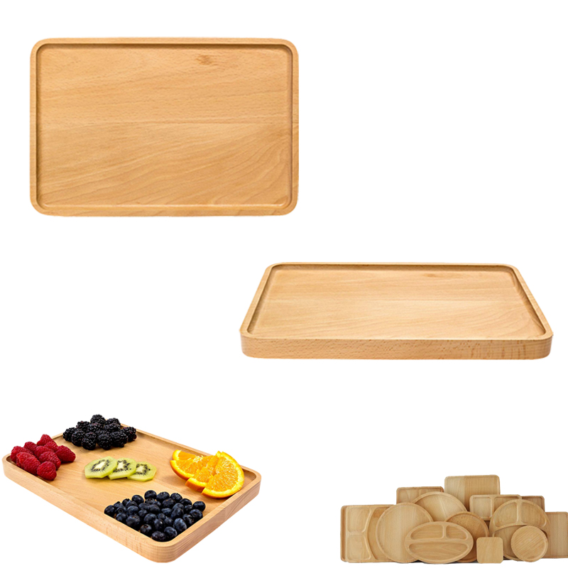 Wooden Serving Tray 9 27/32'' L X 6 11/16'' W 1