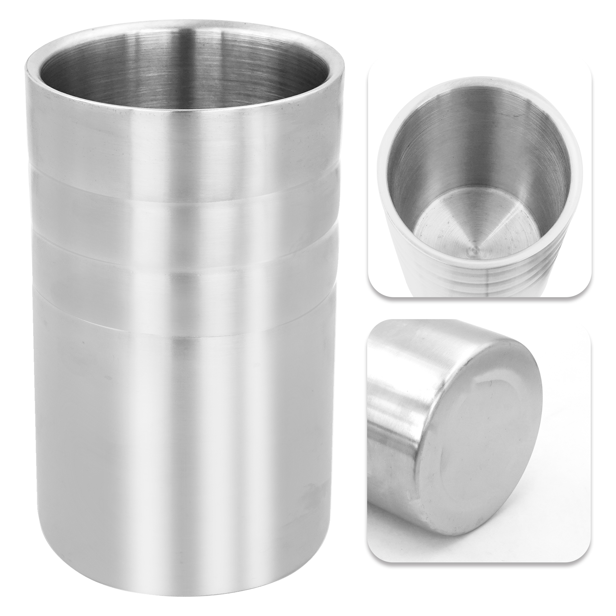 Double-walled stainless steel wine holder, custom koozie with logo imprint 3