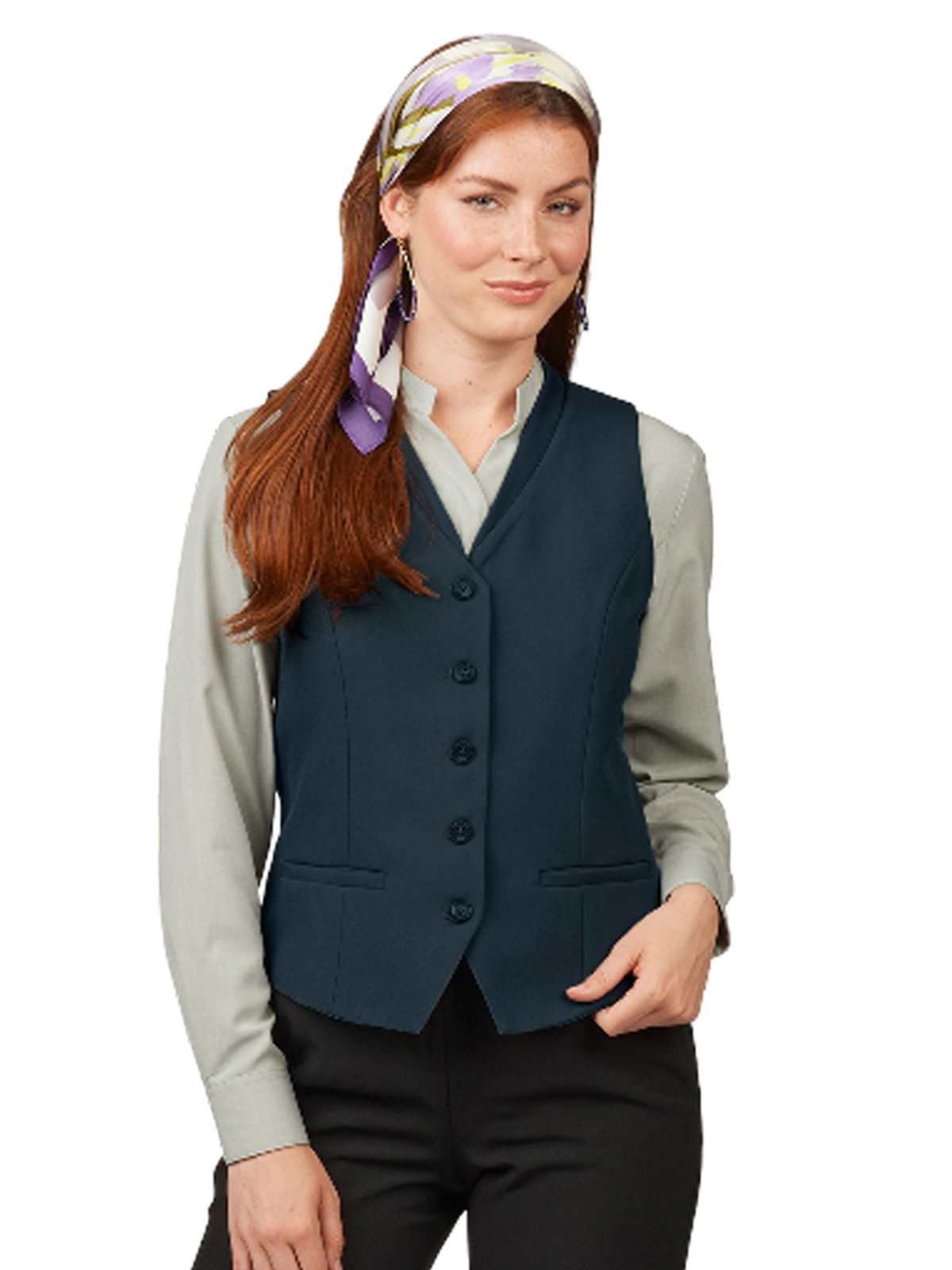 Edwards - Suiting & Neckwear - Women's Two-Pocket Ottoman Trim Vest 3