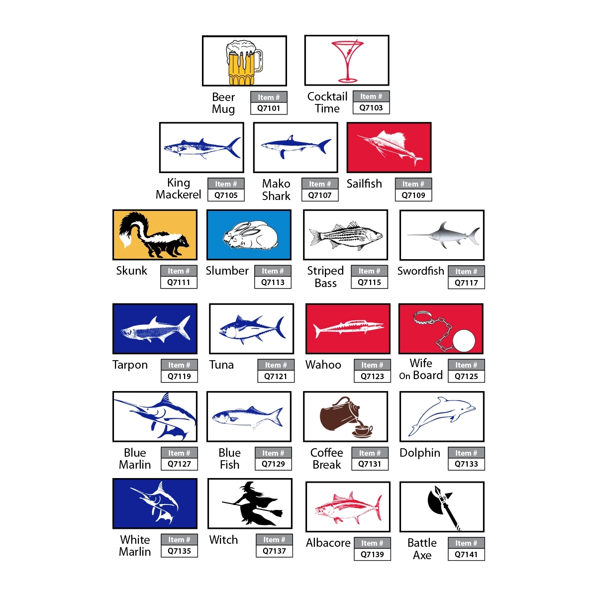 12" x 18" Novelty Boat Flags 2