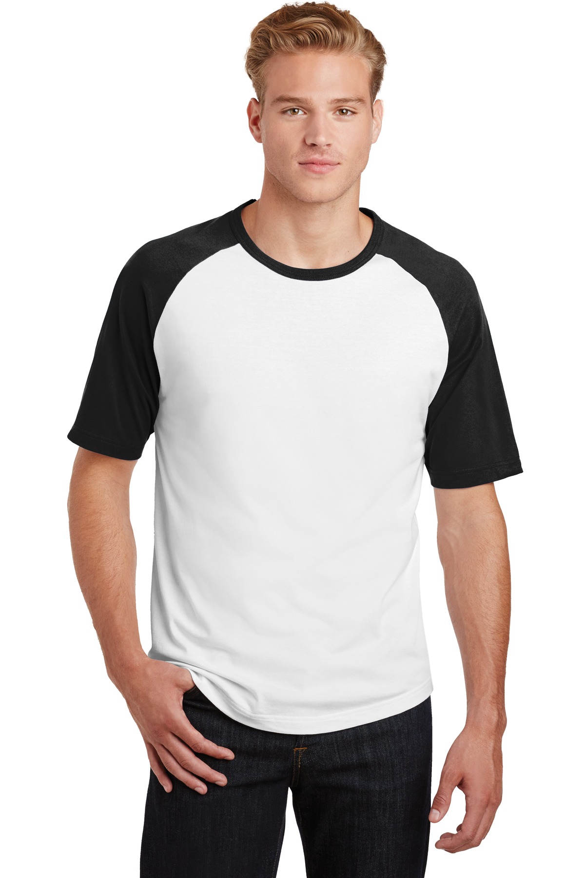 Sport-Tek Short Sleeve Colorblock Raglan Jersey. T201 4