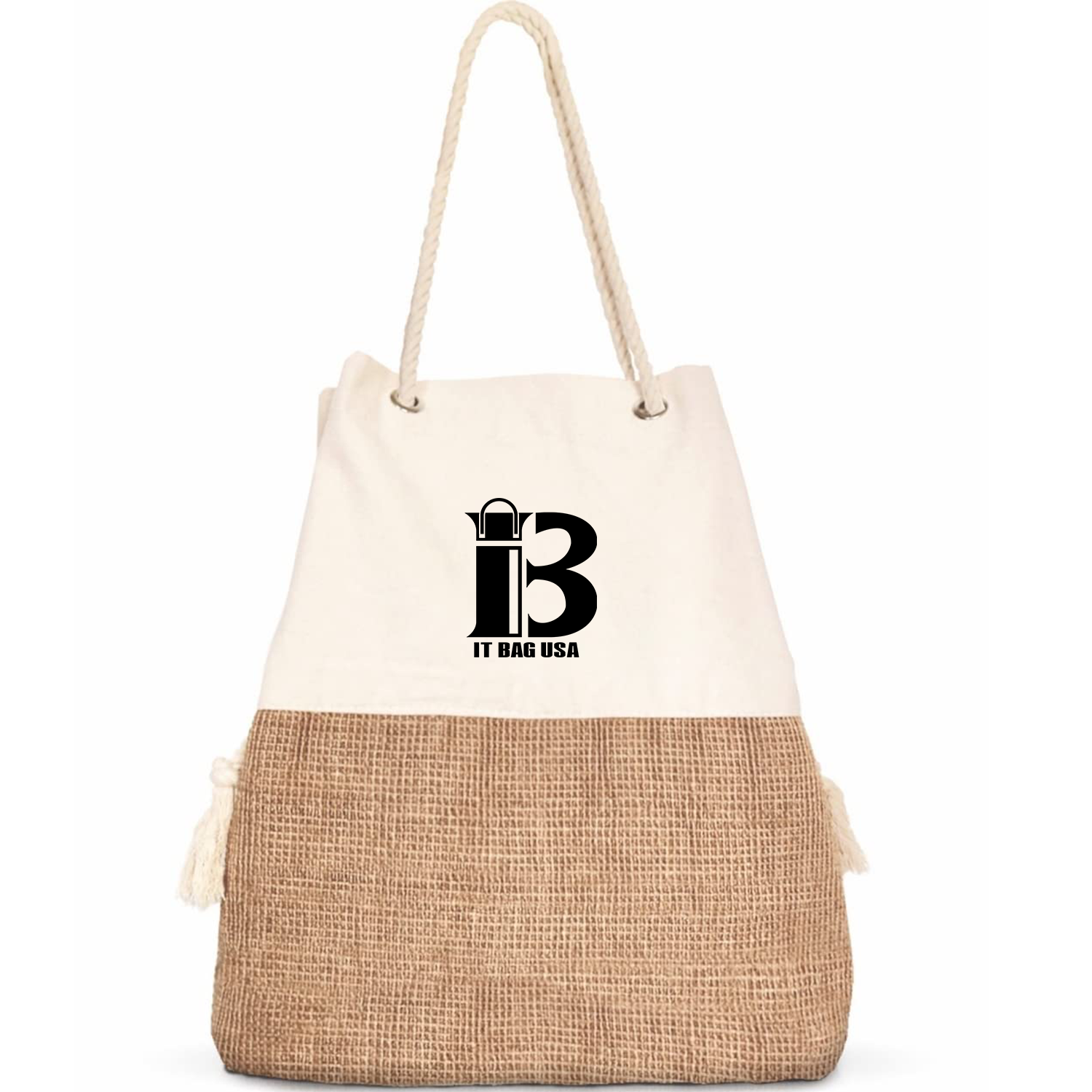 Canvas Large Beach Shoulder Bag, custom tote bag with logo imprint 2