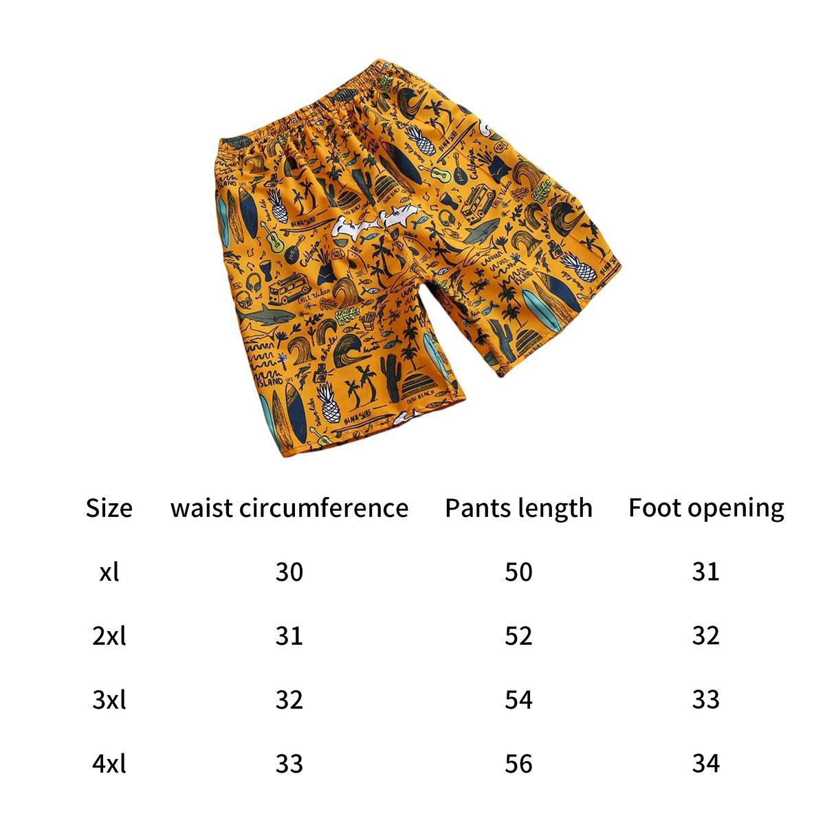 Polyester Beach Shorts with Adjustable Drawstring Waist 2