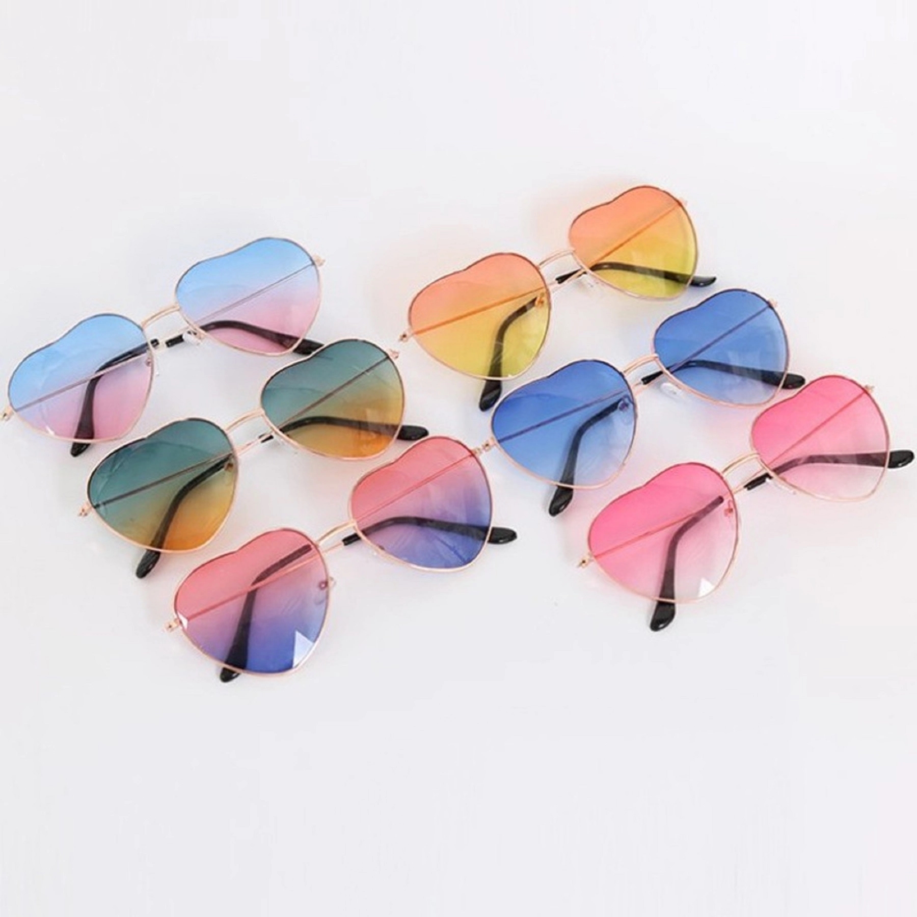Heart Shape Vintage Retro Metal frame Sunglasses 11