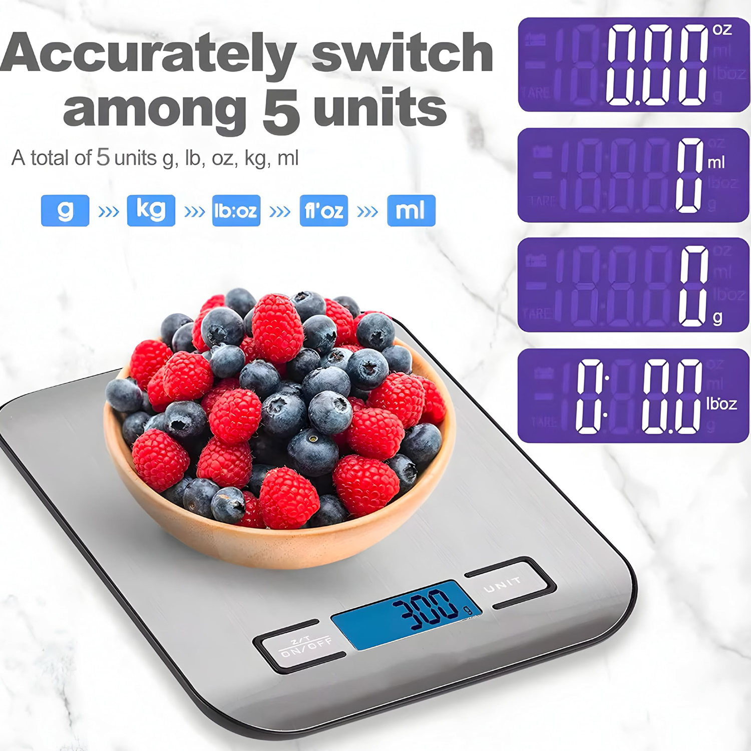 Kitchen Rechargeable Dual-Use 10kg Electronic Scale 2