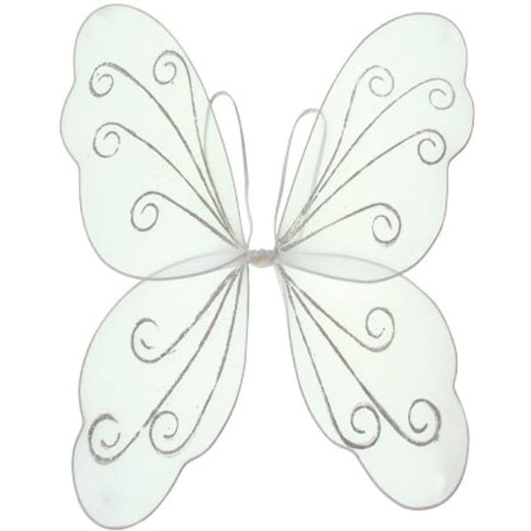 Glitter Butterfly Wings - White 2